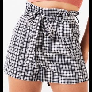 Pacsun gingham paperbag shorts!!